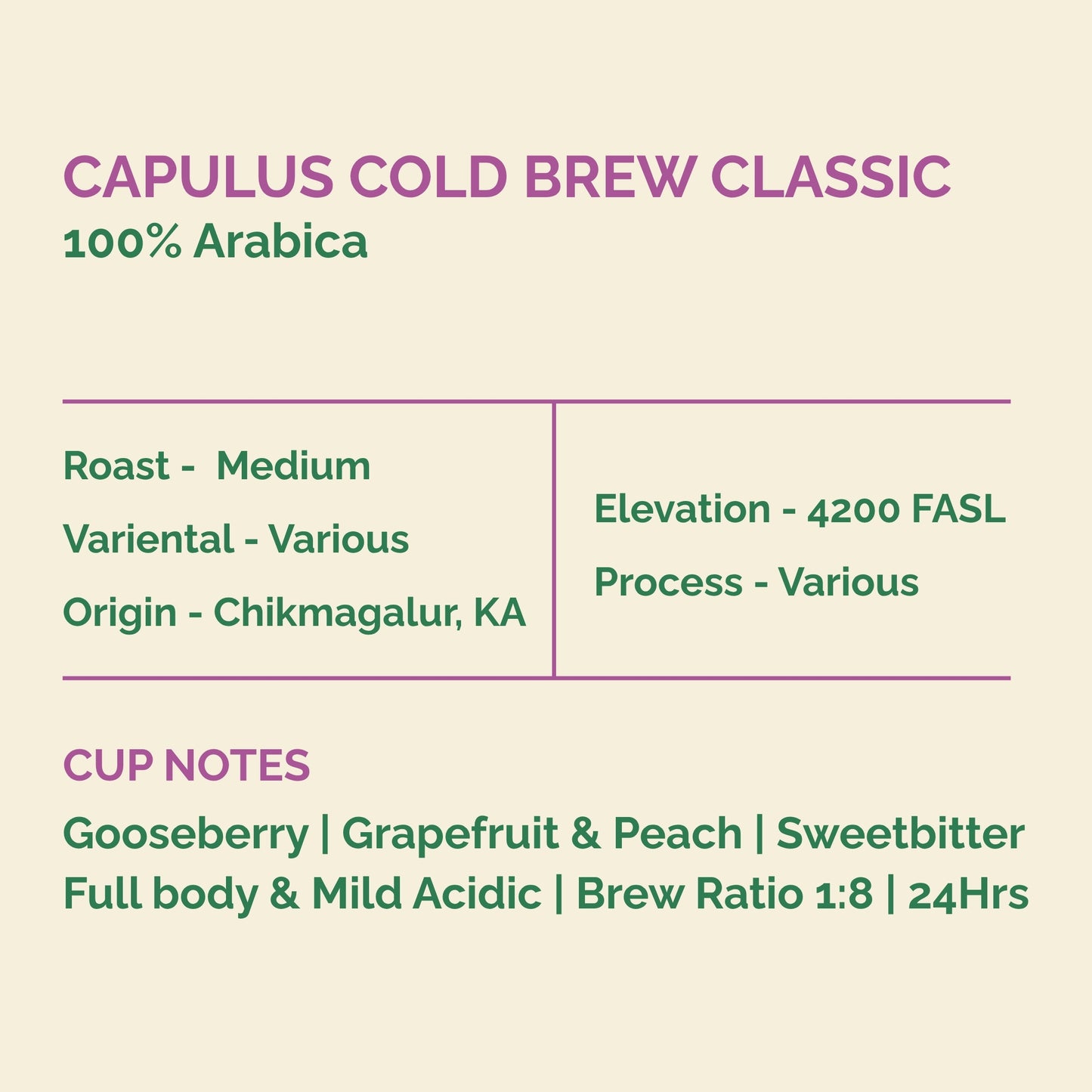 CAPULUS COLD BREW CLASSIC