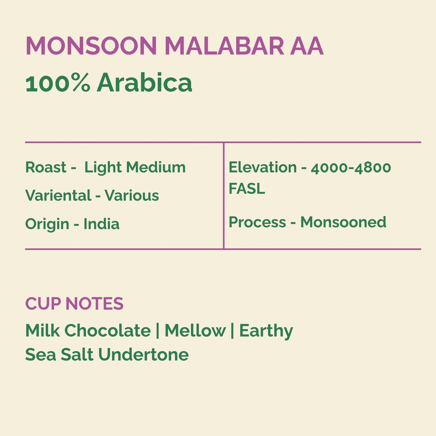 MONSOON MALABAR AA